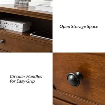 Stylish HULALA HOME Nightstand with USB Charging Ports