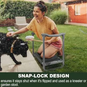 Aimerla Foldable Garden Kneeler Seat Heavy Duty [Upgraded Widened Thick Kneeling Pad] Garden Stool w...