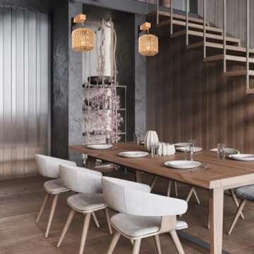 Sconces Wall Decor Set Of 2 Battery Operated,Rechargeable Wall Scones,led Wall Sconces,rattan Wall S...