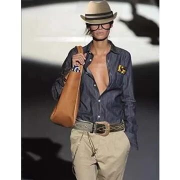 TOPACC Women's Western Belt Stylish Adjustable Vegan-Friendly