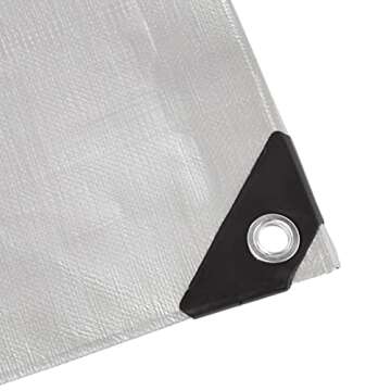 Amazon Basics Multi Purpose Waterproof Poly Tarp Cover, 20 X 20 FT, 10MIL Thick, Brown/Silver, 1-Pack (Previously AmazonCommercial brand)