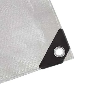 Amazon Basics Multi Purpose Waterproof Poly Tarp Cover, 20 X 20 FT, 10MIL Thick, Brown/Silver, 1-Pack (Previously AmazonCommercial brand)