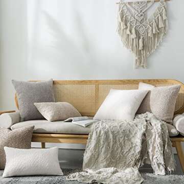 FIOUOVO Farmhouse Decorative Pillow Covers for Home