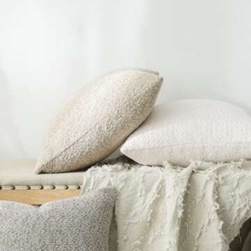 FIOUOVO Farmhouse Decorative Pillow Covers for Home