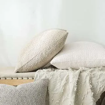 FIOUOVO Farmhouse Decorative Pillow Covers for Home