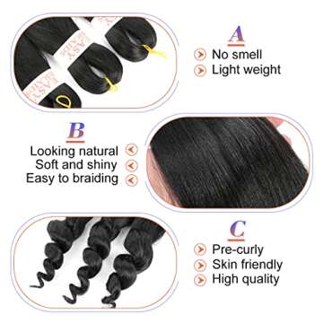 French Curly Braiding Hair - Pre Stretched & Easy Style