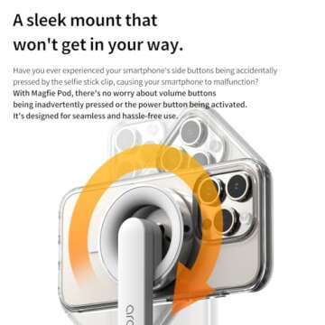 araee MAGFIE Pod Magnetic Selfie Stick Tripod for MagSafe