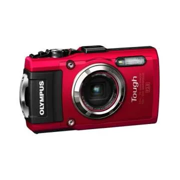 OM SYSTEM OLYMPUS TG-3 Waterproof 16 MP Digital Camera (Red)