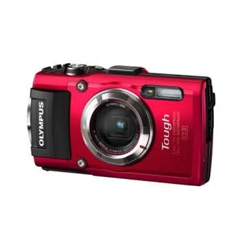 OM SYSTEM OLYMPUS TG-3 Waterproof 16 MP Digital Camera (Red)