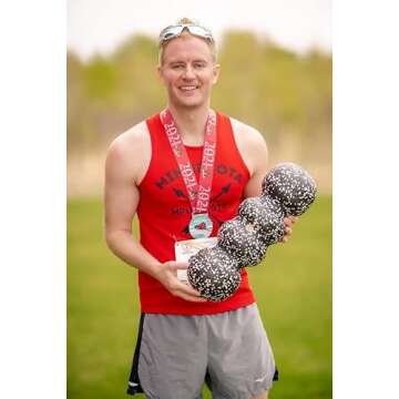 Rollga LITE Basic - The Better Foam Roller for Flexibility, Muscle Recovery, Back & Neck Massage, Exercise (Black & White)