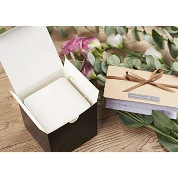 MESHA Black Gift Boxes 4x4x4'' 50 PC,Square Gift Box with Lid for Mugs,Candles,Coffee Cups,Bridesmaid Proposal,Godmother,Groomsmen Proposal,Birthday,Party Favors,DIY Crafting