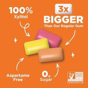 PUR Jumbo Gum | Gluten-Free Chewing Gum with Xylitol