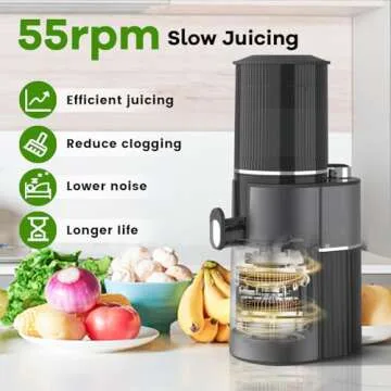 Cold Press Juicer with 80 oz Feed Chute and Easy Clean