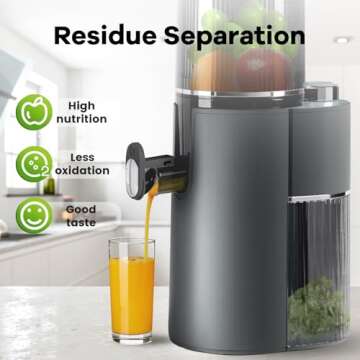 Cold Press Juicer with 80 oz Feed Chute and Easy Clean