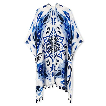Moss Rose Bohemian Floral Beach Kimono Lightweight Cover Up