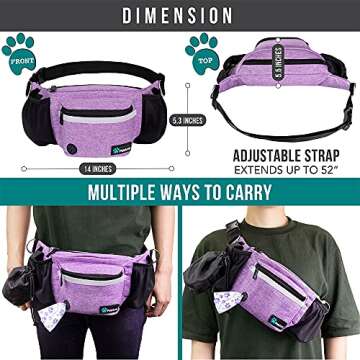 PetAmi Dog Fanny Pack for Treats, Training & Hiking