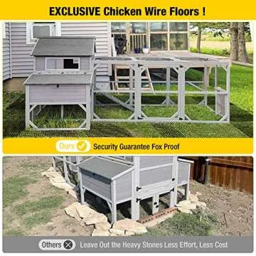 Aivituvin Chicken Wire Netting Poultry Bottom Fence Animal Barrier for Chicken Coop Keep Your Flock Safe from Predators