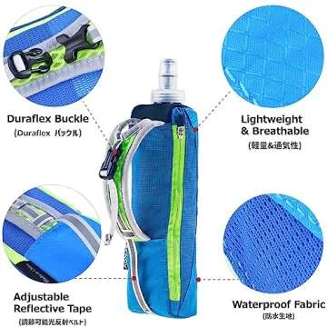 Azarxis Handheld Water Bottle with Phone Case - Blue