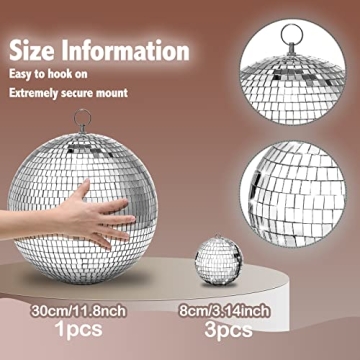 4 Pack Disco Balls for Parties Weddings Festivals