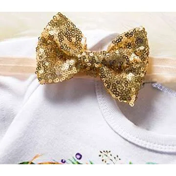 TTYAOVO Girl Skirt Newborn 3pcs Baby's 1st Birthday Set/Outfits with Romper + Tutu Dress + Headband Size 1 Years Peach(with Flower)