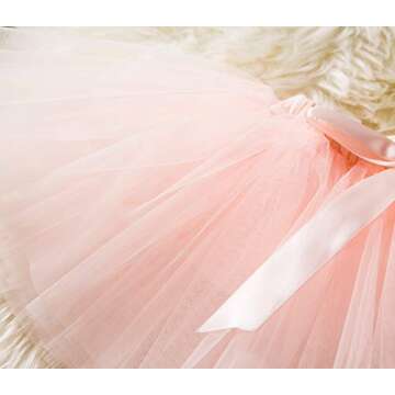 TTYAOVO Girl Skirt Newborn 3pcs Baby's 1st Birthday Set/Outfits with Romper + Tutu Dress + Headband Size 1 Years Peach(with Flower)