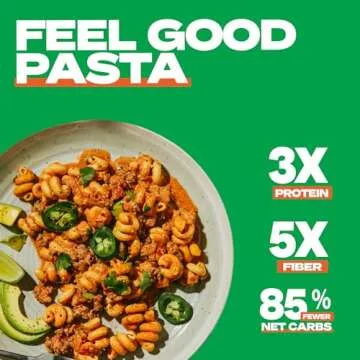 Kaizen Low Carb Keto Pasta Cavatappi - High Protein, Gluten-Free, Plant-Based Lupini Noodles - 3 Pac...