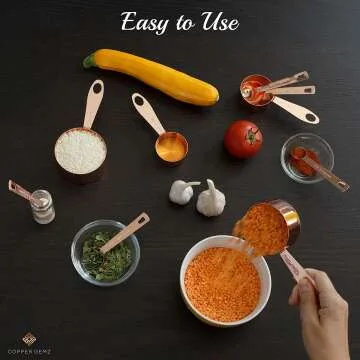 Copper-Plated Measuring Cups & Spoons Set