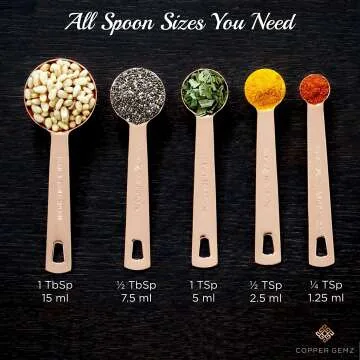 Copper-Plated Measuring Cups & Spoons Set