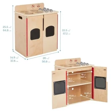 ECR4Kids Play Kitchen Stove - Safe, Durable, Fun Toy