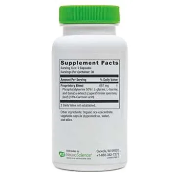 NeuroScience Neuro Adrenal Support Supplements for Women & Men - Daily Cortisol Supplement and Calming Aid - Promotes Calm Sleep, Immune Support & Healthy Cortisol Levels (60 Capsules)