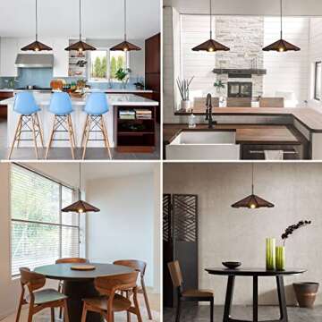 ADCTHOME Farmhouse Pendant Light Adjustable Chandelier