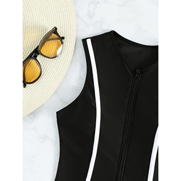 Stylish SweatyRocks Half Zip Monokini for Women