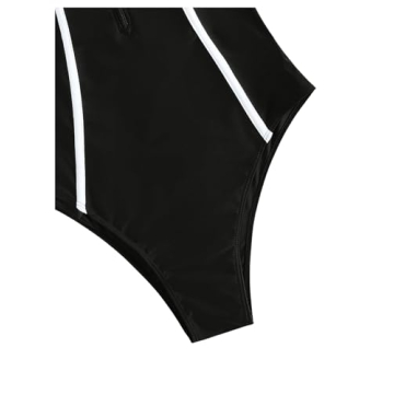 Stylish SweatyRocks Half Zip Monokini for Women