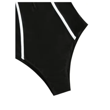 Stylish SweatyRocks Half Zip Monokini for Women