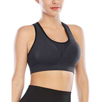 Heathyoga High Support Racerback Sports Bras for Women