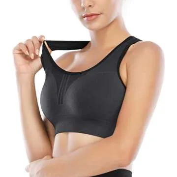 Heathyoga High Support Racerback Sports Bras for Women