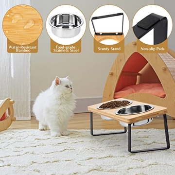 Elevated Cat Bowls for Healthy Eating Experience