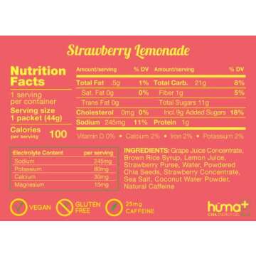 Huma Plus (Double Electrolytes) Chia Energy Gel, Variety Pack - Stomach Friendly, Real Food Energy Gels (8 Original and 4 Plus Gels)