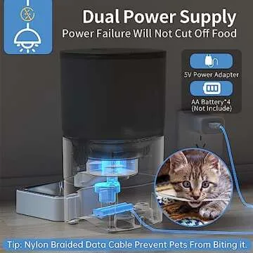PAPIFEED WiFi Automatic Cat Food Dispenser with Alexa