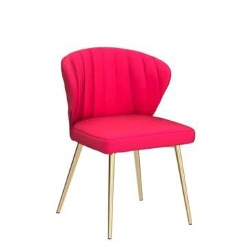 Elegant HULALA HOME Velvet Dining Chairs with Gold Legs