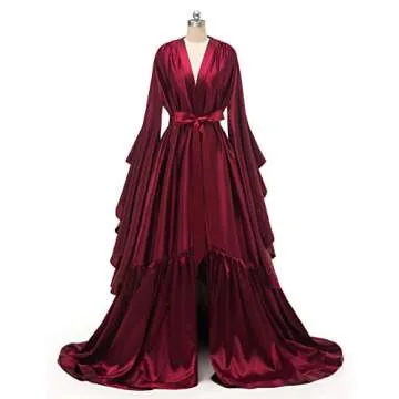 Luxurious Women's Bridal Robe - Custom Silk Satin Nightgown