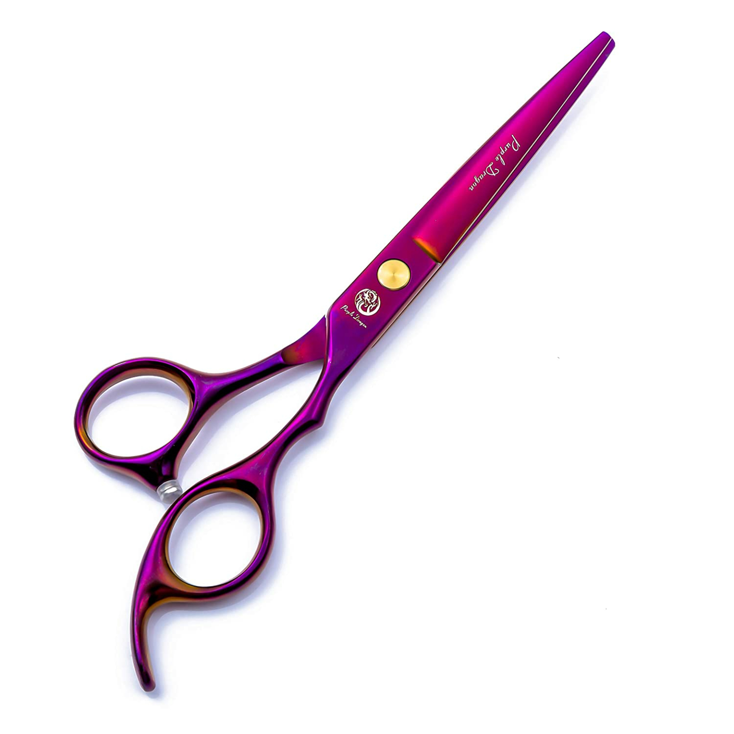 Purple Hair Cutting Scissors Set with Case & Razor