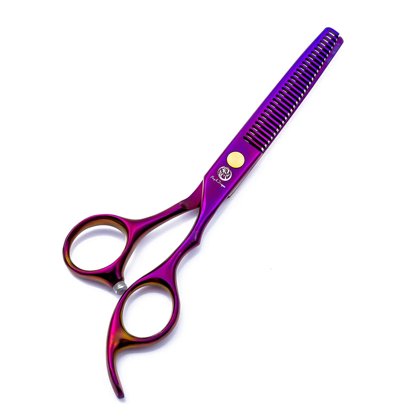 Purple Hair Cutting Scissors Set with Case & Razor