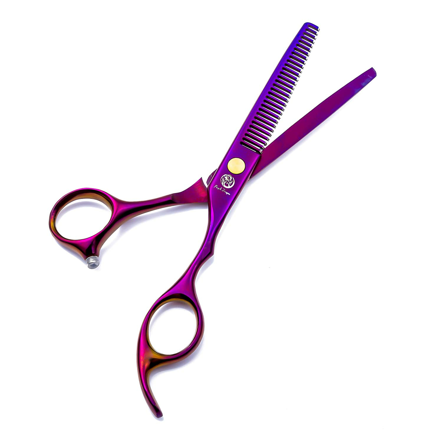 Purple Hair Cutting Scissors Set with Case & Razor