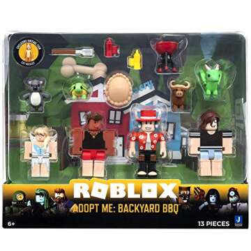 Roblox Celebrity Collection - Adopt Me: Backyard BBQ Four Figure Pack [Includes Exclusive Virtual It...