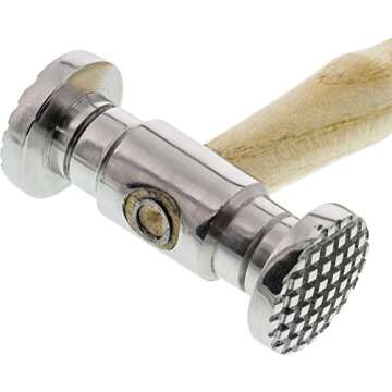Hammer for Texturing Metal - Checkered and Wide Stripe Patterns