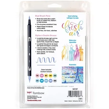 Tombow Pastel Brush Pens - Blendable Dual Tip Markers