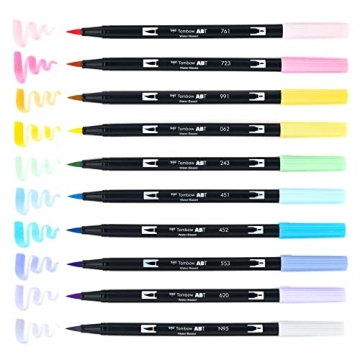 Tombow Pastel Brush Pens - Blendable Dual Tip Markers