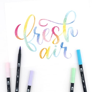 Tombow Pastel Brush Pens - Blendable Dual Tip Markers