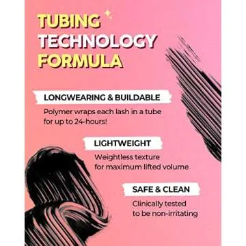 AMTS x Webtoon True Beauty, Natural Lengthening Black Mascara Volume and Length, Tubing Mascara Waterproof, Lash Extension, No Smudge, No Flaking, Korean Makeup Kbeauty Kdrama